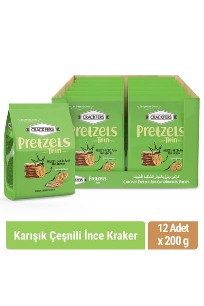Crackfers Pretzel Karışık Çeşnili 200 gr x 12 Adet - Fiyatı, Yorumları