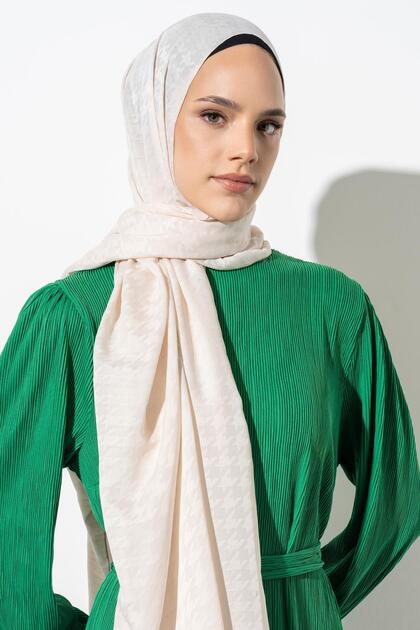 Women's Modest Jacquard Small Pattern Houndstooth Shawl