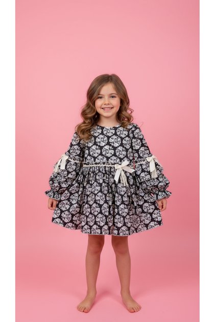 Patterned Girl's Casual Dress