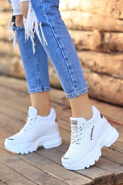 high top hidden wedge sneakers