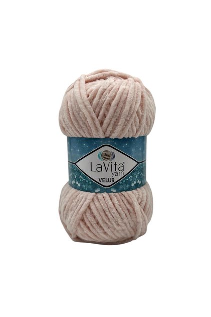 Velur Kadife El Örgü Ipi %100 Polyester 100gr (4141 A.PUDRA)