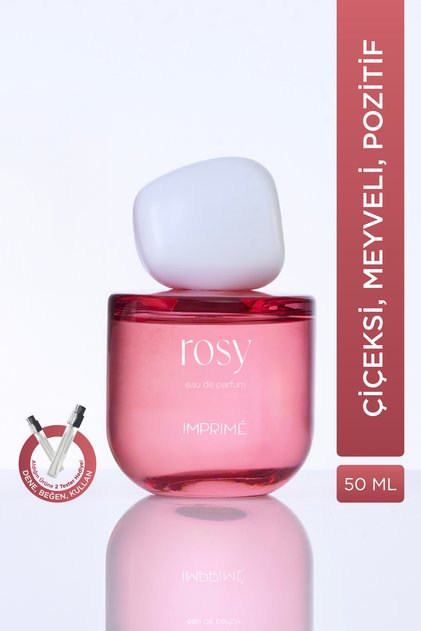 Rosy EDP Kadın Parfüm 50ml | Çiçeksi & Meyveli | Ahududu, Gül, Zambak, Kaşmir, Vanilya, Amber
