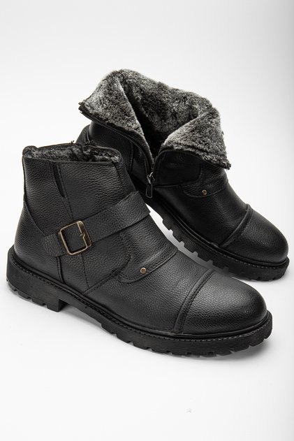 Wasser- und kältebeständige Outdoor-Winterstiefel mit Reißverschluss und Pelz