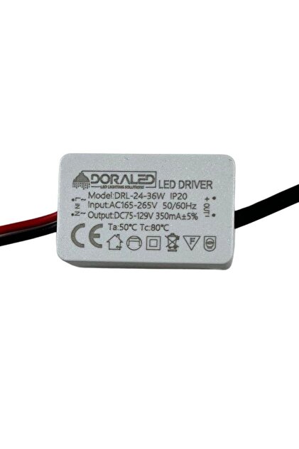 DORA LED 24-36X1W 350Ma 70-130V Power Led Driver IP20 Power Led