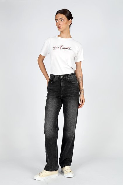 Diana Yüksek Bel Normal Kesim Düz Paça %100 Pamuk Rosada Acid Kadın Jean Pantolon