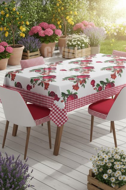 Tablecloth, Digital Print Single Tablecloth, Patterned Stain Resistant Single Tablecloth