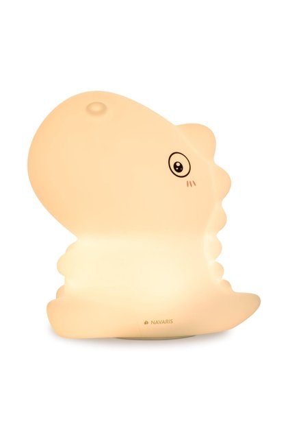 Lampă de noapte pentru copii, dinozaur, 10,5x10x14,5 cm, multicoloră, reîncărcabilă USB, temporizator, control tactil