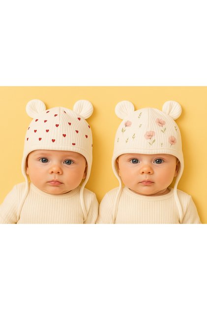 100% cotton twin baby beanie