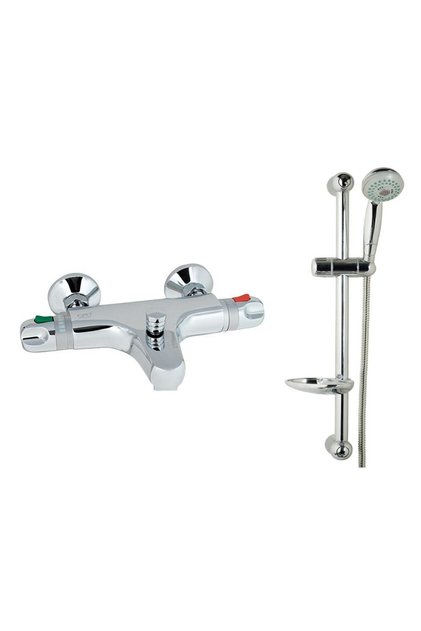 Thermostatic Bathroom Faucet Tbb01 and Sliding Shower Set Dst16