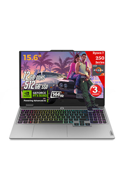 LENOVO LOQ 15AHP10 AI AMD Ryzen7 250 12GB 512GB RTX5060 15.6FHD