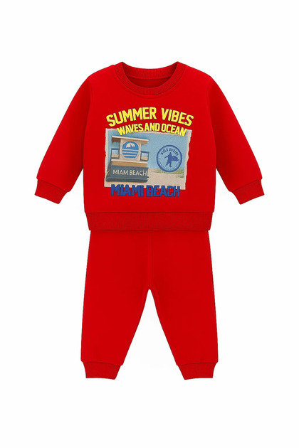 ERKEK BEBEK SUMMER KABARTMA BASKILI %100 PAMUK PENYE 2 İP 2 Lİ TAKIM