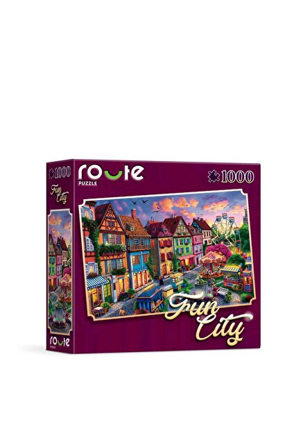 ROUTE Puzzle 1000 Parça – Fun City | Renkli Şehir Manzaralı Puzzle