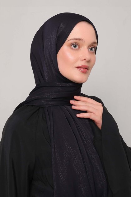 شال ماسي لامع باللون الأزرق الداكن