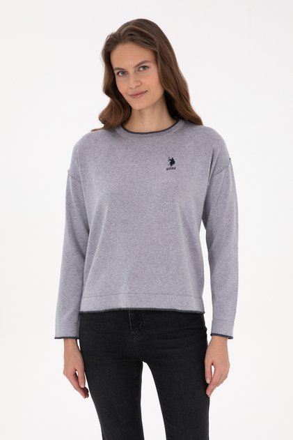 Women's Purple Crew Neck Sweater 50314675-Vr245