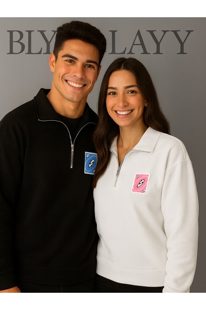 Playing Cards Printed Sweatshirt Couple Combination