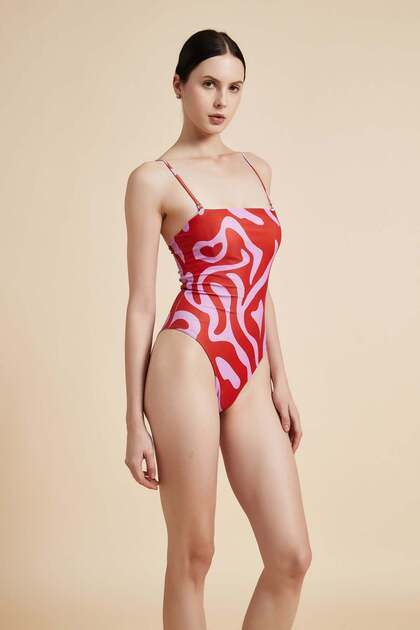 Printed One-Piece Swimsuit