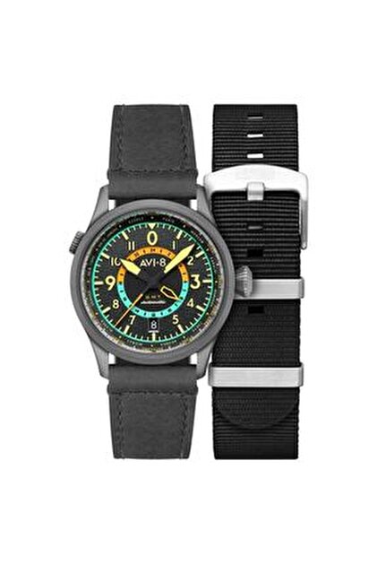 AVI 8 AVI-8 FLYBOY GMT AV-4120-05 Otomatik (Seiko NH34 Mekanizmalı