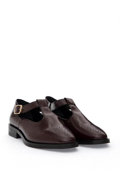 Burgundy Leather Casual Shoes 50315578-Vr014