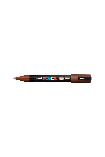 قلم تلوين UNIBALL POSCA (1.8-2.5) ذو أساس مائي، لون بني (N) (UNI-PC-5M)