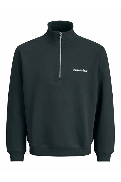 Men's Green Jornorrebro Emb Sweat High Neck Noos Sweatshirt 12282899-Forestriv