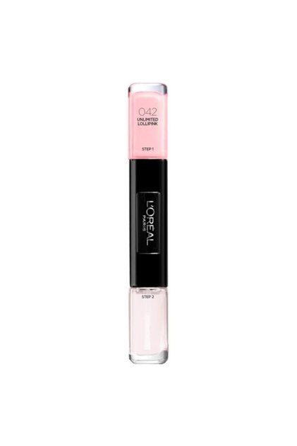 Infallible, Oja 2 în 1, 042, Unlimited Lollpink, 2 x, 5 ml