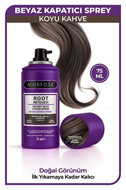 Morfose ROOT RETOUCH BEYAZ KAPATICI SPREY 75ML KOYU KAHVE - Fiyatı