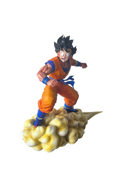 Figurină Son Goku Dragon Ball Z pe Nimbus Zburător, 31 cm, PVC Premium, Model de Colecționar Anime