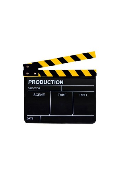 Clapă din plexiglas negru-galben pentru studio de film