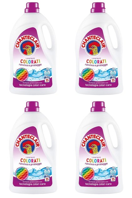 Set 4 x Detergent lichid de rufe Color, Chanteclair, 1575ml, 35 spalari