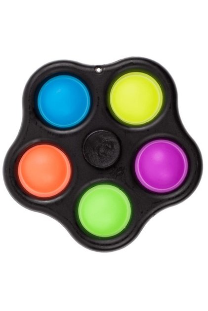 Jucărie Fidget Pop multicoloră, anti-stres, 9x9 cm