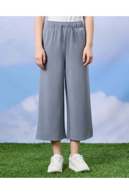 Senior Girls Grey Wide leg Scuba Pants