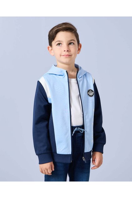 Boys Blue Hooded Sweatshirt