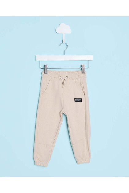 Infant Boys Beige Ottoman Track pants