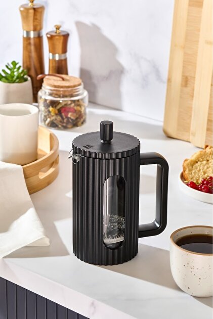 Karaca Parma Bitki Çayı ve Filtre Kahve Demliği French Press Siyah