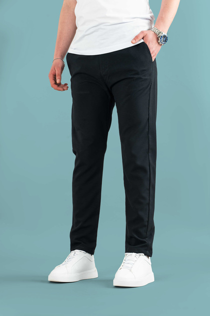 Men's Slim Fit Ankle-Length Fabric Trousers
