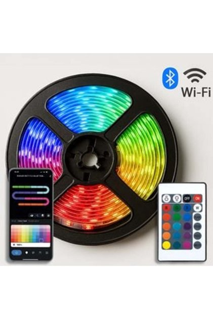 Αυτοκόλλητη ταινία LED WiFi (RGBW + Λευκό) με τηλεχειριστήριο 12 W - 3 μ.