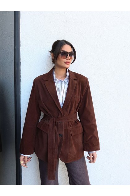 Suede Lace-Up Jacket