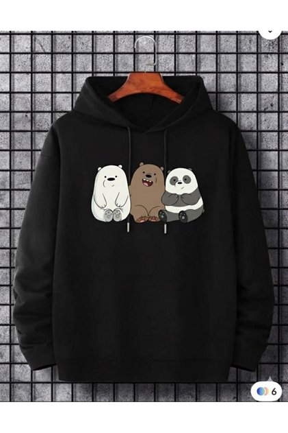 Girls/Boys Unisex Oversized 3 Head Printed Hoodie
