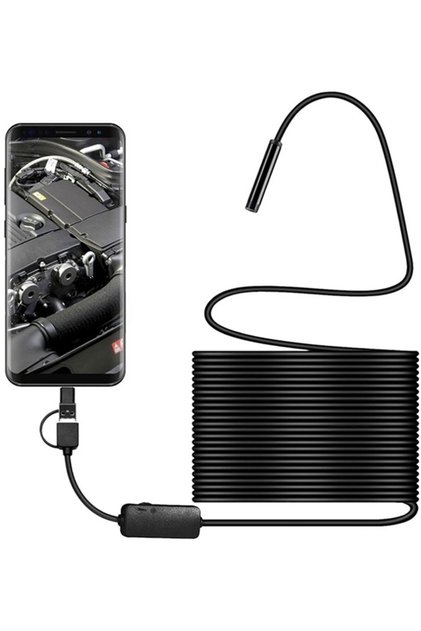 Endoscop Camera Android 10 Metri Waterproof Universala Slim pentru Inspectie Auto Conectare MicroUsb