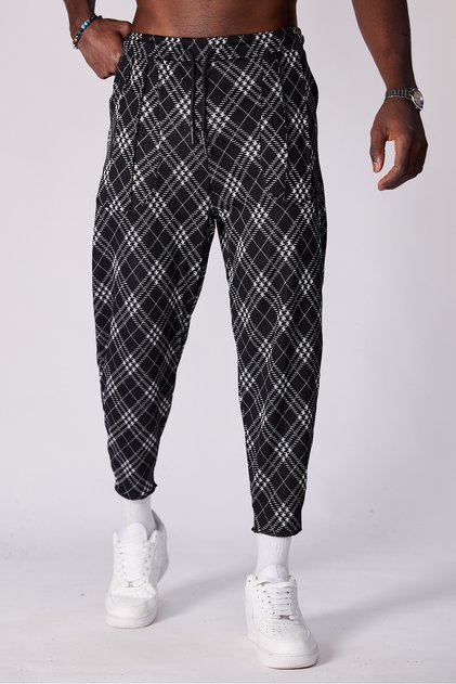 Unisex Jacquard Patterned Baguette Pants