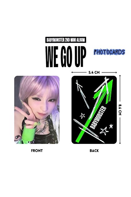Kpop Dünyasi BABYMONSTER Asa '' WE GO UP '' Photocards Set