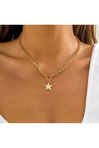 Stainless Steel Trend Exquisite Stylish Design Women Charm Necklace