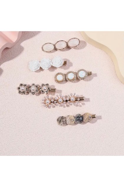 Hei White Stylish Daily Use Women's Hair Accessory Hairpin Set