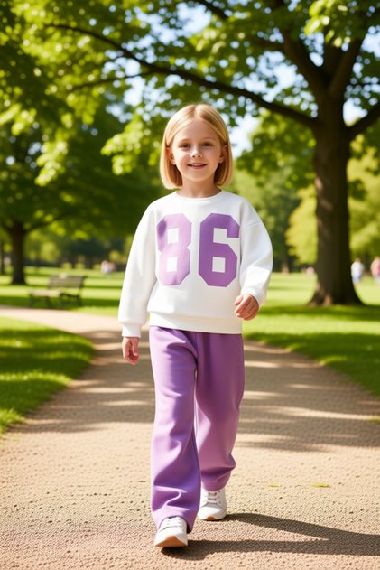 Girls' Cotton Printed Oversized Tracksuit Set Comfortable and Stylish Casual Wear Quality Stylish Comfortable