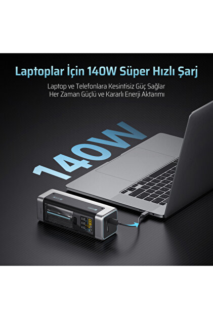 Cuktech 20 Powerbank 25000 mAh 210 W PD3.1 Hızlı Şarj | 3 Port TFT