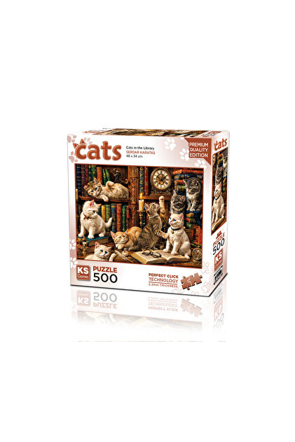Ks Games Cats in the Library 500 Parça Puzzle - Fiyatı, Yorumları