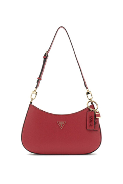 Love Moschino Kadın Deri Logo ve Zincir Detaylı Mavi Omuz Çantası