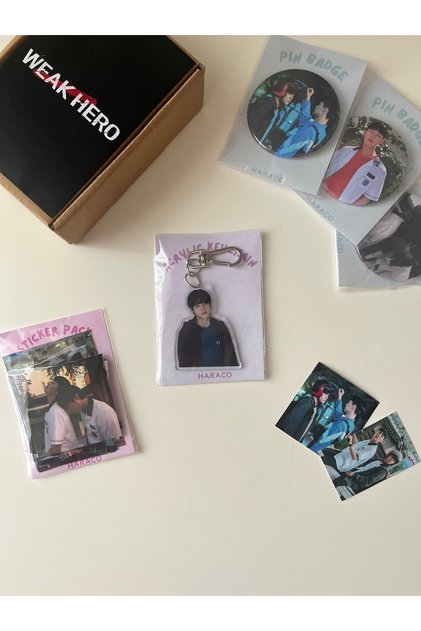 Weak Hero Class K-Drama Ahn Sieun Keychain / Bag Ornament, Badge, Sticker Pack Set