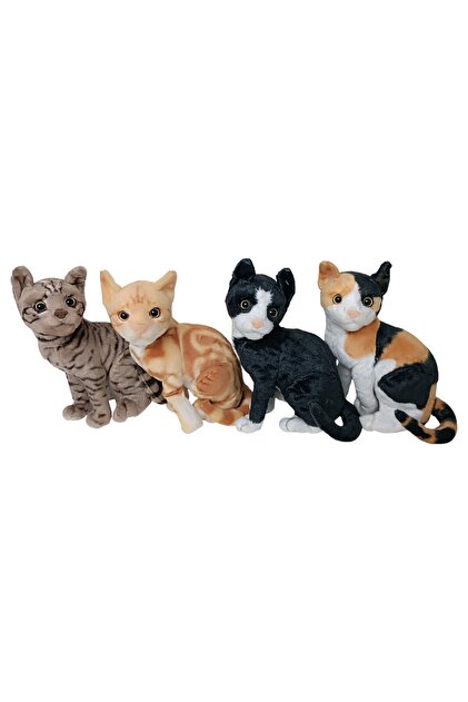 Numaca Gerçekci Oyuncak Peluş Kedi Sevimli Kedi Sesli Miyavlayan