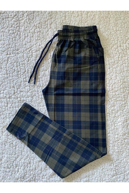 Unisex 100% Cotton Non-Pilling Quality Fabric Seasonal Pajama Bottoms, Oliv Men's Sweatpants